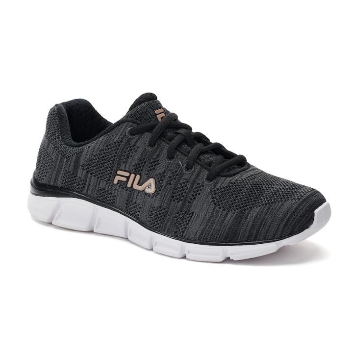 Fila&reg; Memory Techknit Low Women's Sneakers, Size: 6.5, Grey (charcoal)