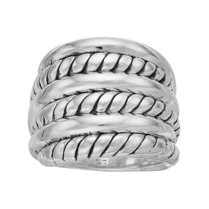 Sterling Silver Rope Ring, Women's, Size: 8