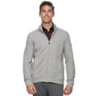 Men's Marc Anthony Slim-fit Marled Mockneck Jacket, Size: Large, Dark Grey