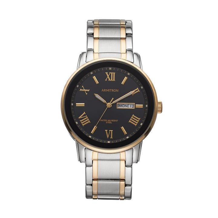 Armitron Men's Two Tone Watch - 20/4935bktt, Size: Large, Multicolor