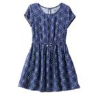 Girls 4-7 Sonoma Goods For Life&trade; Circle Print Skater Dress, Girl's, Size: 4, Blue