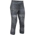 Girls 7-16 Under Armour Heatgear Printed Capri Leggings, Size: Small, Black
