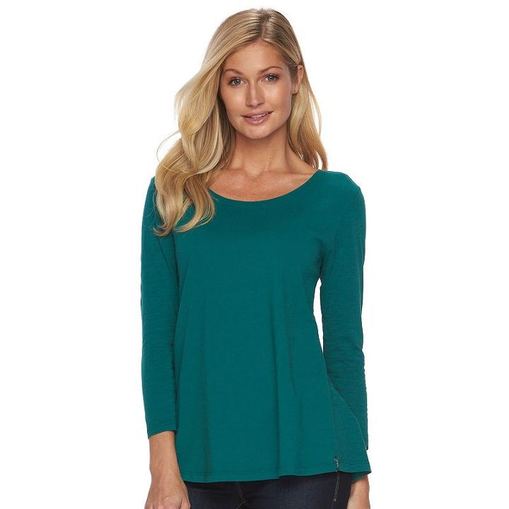 Women's Woolrich First Forks Scoopneck Tee, Size: Xl, Med Green