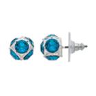 Dana Buchman Crystal Button Stud Earrings, Women's, Blue
