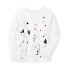 Girls 4-8 Carter's Screen-print Graphic Long Sleeve Tee, Size: 6, White Oth
