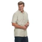 Big & Tall Croft & Barrow&reg; Regular-fit Microfiber Woven Easy-care Button-down Shirt, Men's, Size: 2xb, Med Beige