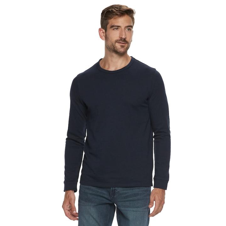 Men's Marc Anthony Slim-fit Knit Terry Crewneck Tee, Size: Medium, Blue