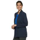 Petite Dana Buchman Travelers Long Jacket, Women's, Size: M Petite, Blue (navy)