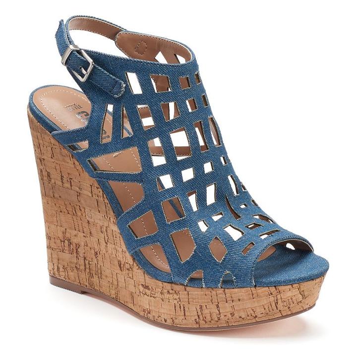 Style Charles By Charles David Antwerp Women's Wedge Sandals, Girl's, Size: 8.5, Blue