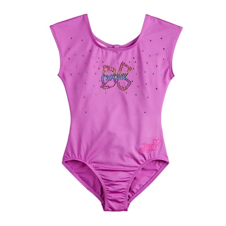 Girls 4-14 Jojo Siwa By Danskin Rhinestone Bow Dance Leotard, Size: Xs, Purple