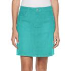 Women's Croft & Barrow&reg; Jean Skort, Size: 16, Turquoise/blue (turq/aqua)