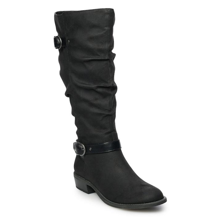 Sonoma Goods For Life&trade; Draw Women's Knee High Boots, Size: Medium (9), Black