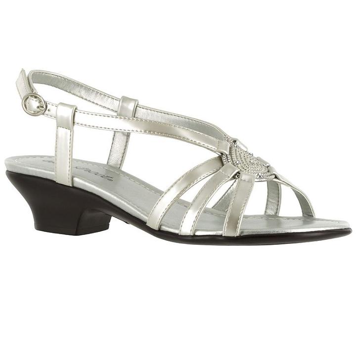 Easy Street Tripoly Women's Strappy Sandals, Size: Medium (7.5), Gold