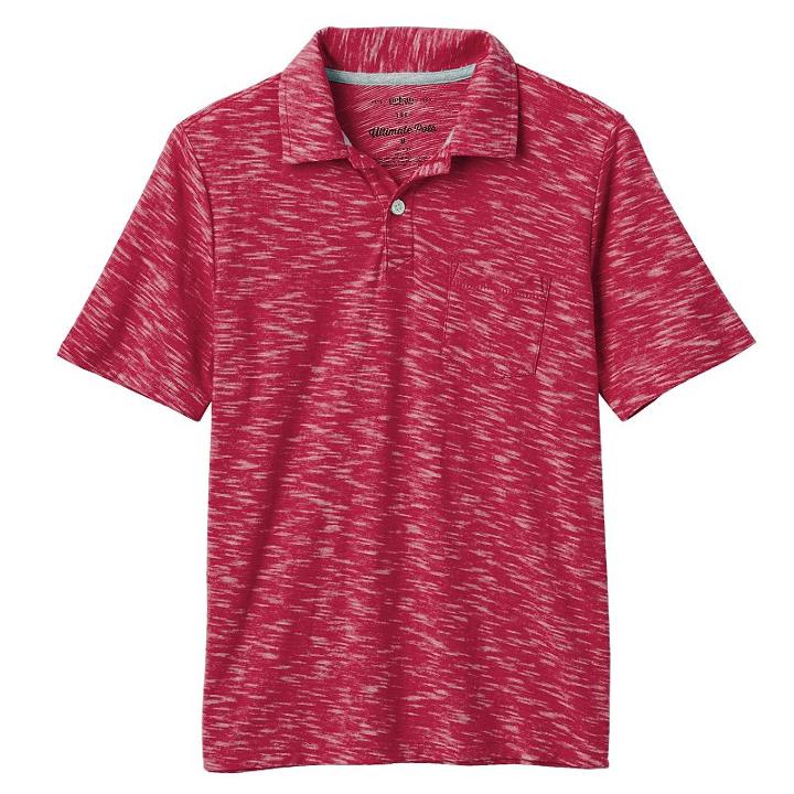 Boys 8-20 Urban Pipeline&reg; Ultimate Slubbed Polo, Boy's, Size: Small, Red