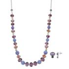 Napier Beaded Necklace & Oval Drop Earring Set, Women's