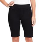 Women's Gloria Vanderbilt Avery Pull-on Bermuda Jean Shorts, Size: 6, Black
