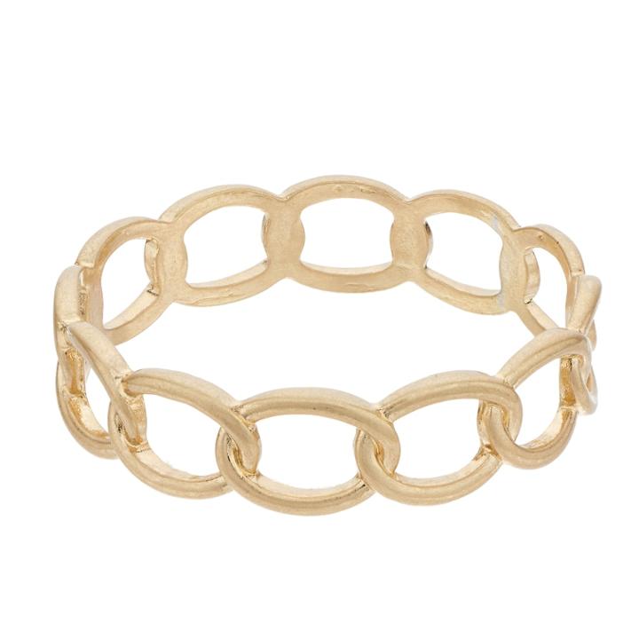 Textured Link Cuff Bracelet, Women's, Gold