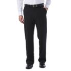 Big & Tall Haggar Eclo Tonal Plaid Classic-fit Flat-front Dress Pants, Men's, Size: 46x32, Black