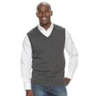 Men's Croft & Barrow&reg; True Comfort Classic-fit Sweater Vest, Size: Medium, Dark Grey