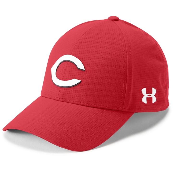 Men's Under Armour Cincinnati Reds Driving Adjustable Cap, Red