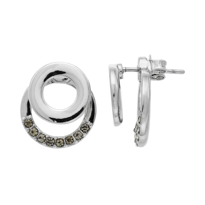 Simply Vera Vera Wang Circle Nickel Free Front Back Earrings, Women's, Silver