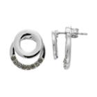 Simply Vera Vera Wang Circle Nickel Free Front Back Earrings, Women's, Silver