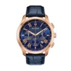 Bulova Men's Classic Wilton Leather Chronograph Watch - 97b170, Size: Xl, Blue