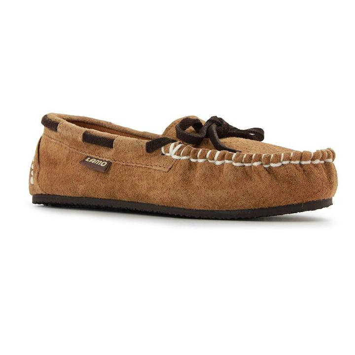 Lamo Sabrina Girls' Moccasins, Girl's, Size: 13, Med Brown