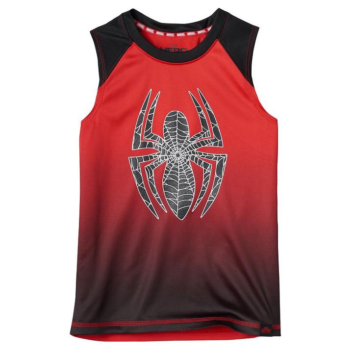Boys 4-7x Marvel Hero Elite Series Spider-man Collection For Kohl's Ombre Tank Top, Boy's, Size: 7, Med Red