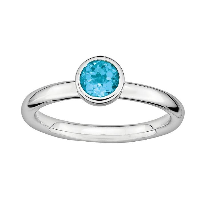 Stacks And Stones Sterling Sterling Silver Blue Topaz Stack Ring, Women's, Size: 10
