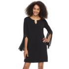 Women's Nina Leonard Sheath Crepe Dress, Size: Small, Black