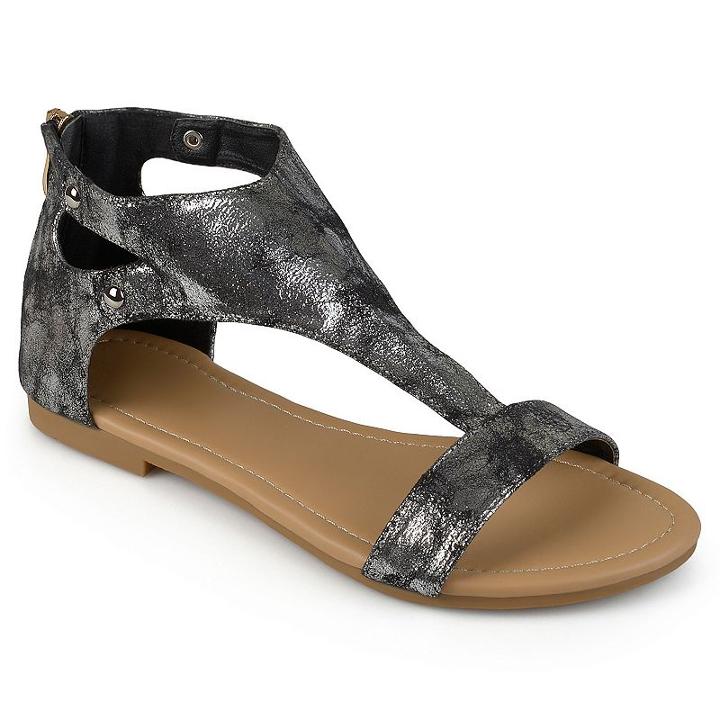 Journee Collection Bevin Women's Sandals, Girl's, Size: 6, Light Grey