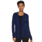 Women's Napa Valley Embellished Marled Mock-layer Top, Size: Large, Dark Blue