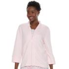 Women's Croft & Barrow&reg; Quilted Bed Jacket, Size: Medium, Light Pink