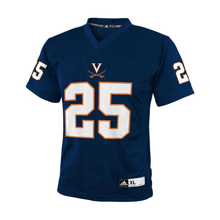 Boys 8-20 Adidas Virginia Cavaliers Replica Ncaa Football Jersey, Boy's, Size: L(14/16), Blue