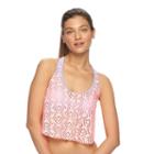 Juniors' So&reg; Crochet Flounce Bikini Top, Kids Unisex, Size: Xs, Purple Oth