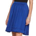 Women's Apt. 9&reg; Shirred Satin Skirt, Size: Xs, Dark Blue