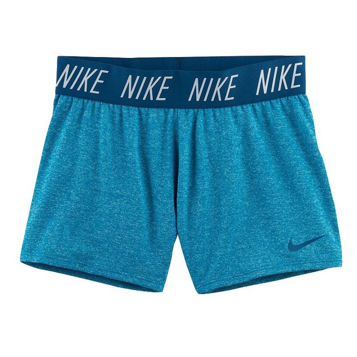Girls 7-16 Nike Exposed Waistband Shorts, Size: Large, Turquoise/blue (turq/aqua)