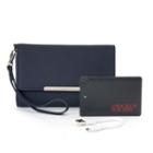 Apt. 9&reg; Carli Rfid-blocking Phone Charging Wristlet, Women's, Blue (navy)