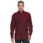 Men's Croft & Barrow&reg; True Comfort Plaid Slim-fit Flannel Button-down Shirt, Size: Large, Red