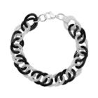 Stainless Steel Two-tone Rolo Chain Bracelet, Women's, Size: 9, Multicolor