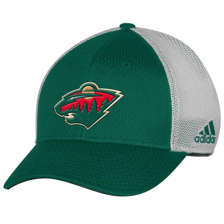 Adult Adidas Minnesota Wild Mesh-back Structured Flex-fit Cap, Men's, Size: S/m, Multicolor