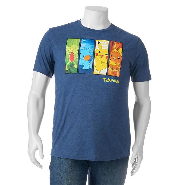 Big & Tall Pokemon Tee, Men's, Size: 3xb, Blue (navy)