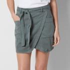 Women's Sonoma Goods For Life&trade; Tie-front Tulip Skirt, Size: 18, Grey