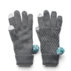 Women's Keds Cable-knit Gloves, Grey