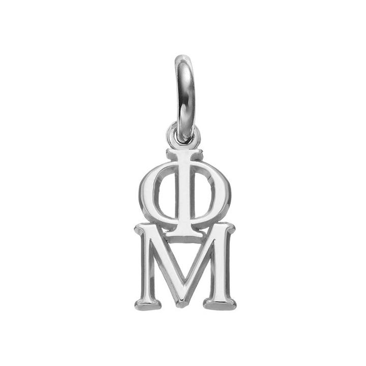 Logoart Phi Mu Sterling Silver Sorority Charm, Women's, Grey