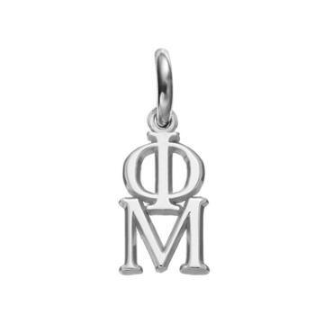 Logoart Phi Mu Sterling Silver Sorority Charm, Women's, Grey