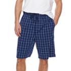 Men's Croft & Barrow&reg; True Comfort Stretch Woven Sleep Shorts, Size: Large, Dark Blue