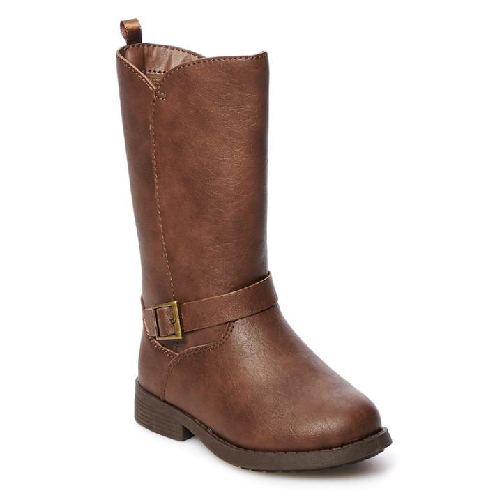 Oshkosh B'gosh&reg; Toddler Girls' Riding Boots, Size: 12, Brown