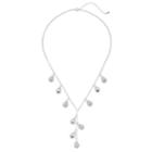 Sterling Silver Polished Teardrop Y Necklace, Women's, Size: 16